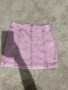 wild fable Lilac Denim Panel Mini Skirt